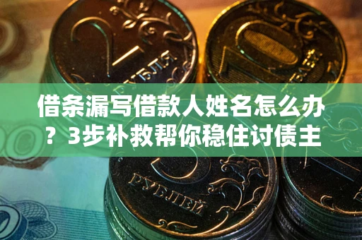 北京借条漏写借款人姓名怎么办？3步补救帮你稳住讨债主动权