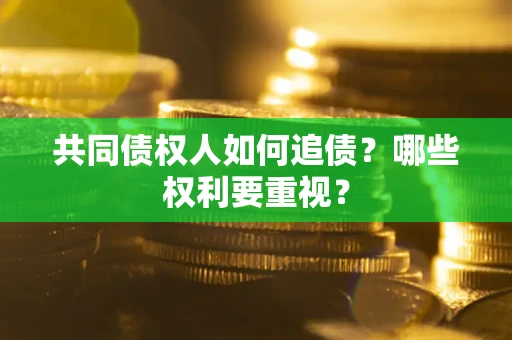 北京共同债权人如何追债？哪些权利要重视？