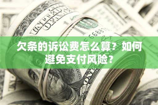 北京欠条的诉讼费怎么算？如何避免支付风险？